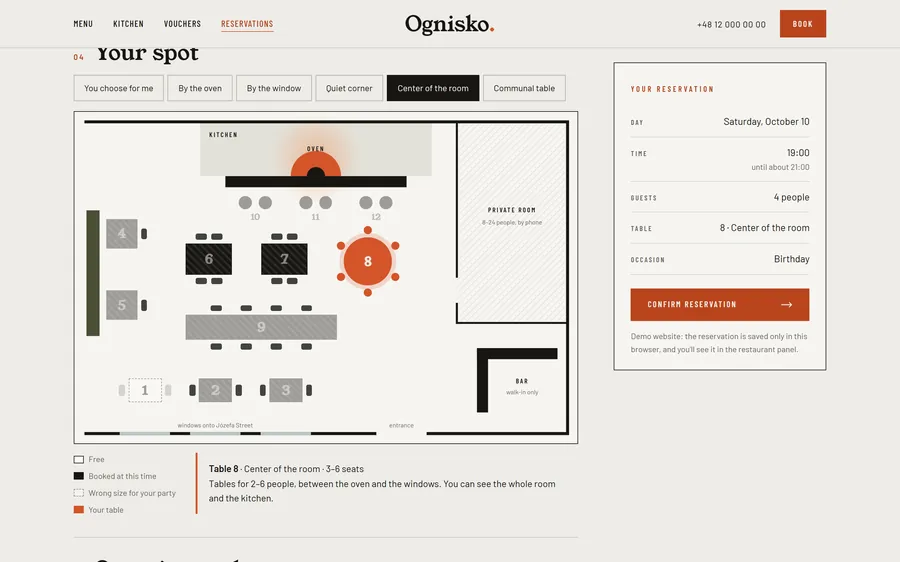 Ognisko: Booking