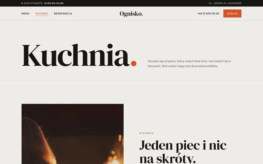Ognisko: Kuchnia